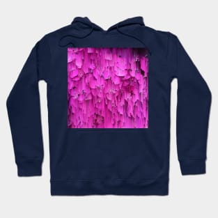 Glitched Magenta Flowers Hoodie